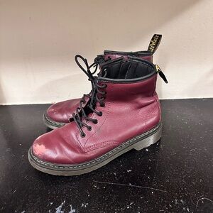 Dr Martens Youth ankle boots Burgundy Sz 4
